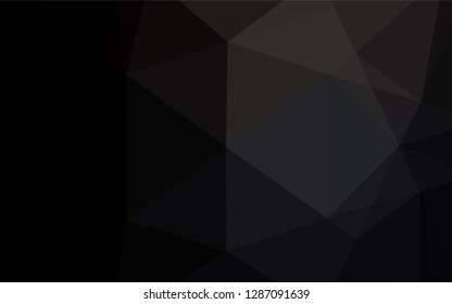 Dark Black vector abstract polygonal layout. Glitter abstract illustration with an elegant design. The completely new template can be used for your brand book.
