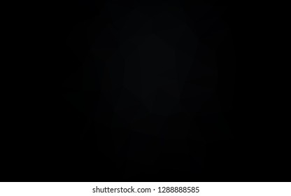 Dark Black vector abstract polygonal cover. Triangular geometric sample with gradient.  Polygonal design for your web site.