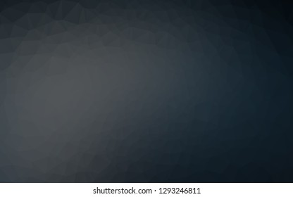 Dark Black vector abstract polygonal layout. Colorful abstract illustration with gradient. Completely new design for your business.