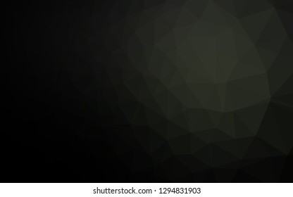 Dark Black vector abstract polygonal texture. Colorful illustration in abstract style with gradient. The best triangular design for your business.