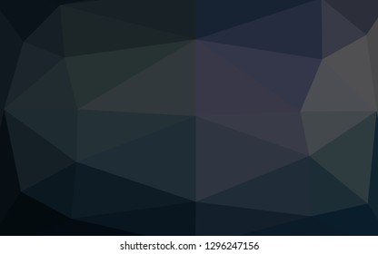 Dark Black vector abstract polygonal cover. Creative illustration in halftone style with gradient. Template for a cell phone background.