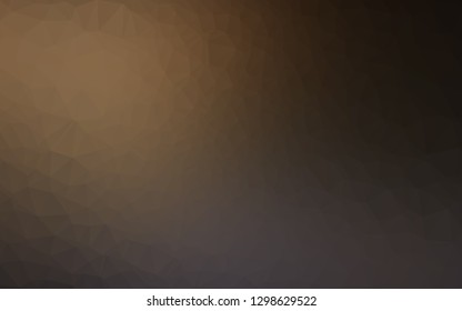 Dark Black vector abstract polygonal cover. Brand new colorful illustration in with gradient. The best triangular design for your business.