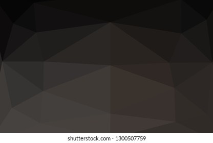 Dark Black vector abstract polygonal cover. Colorful illustration in Origami style with gradient.  The best triangular design for your business.