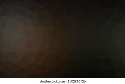 Dark Black vector abstract polygonal cover. A vague abstract illustration with gradient. The best triangular design for your business.