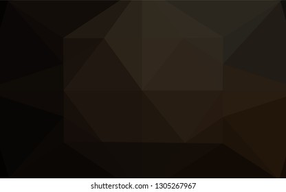 Dark Black vector abstract polygonal layout. A sample with polygonal shapes. The elegant pattern can be used as part of a brand book.