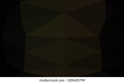 Dark Black vector abstract polygonal cover. Glitter abstract illustration with an elegant design. Elegant pattern for a brand book.