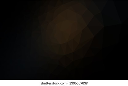 Dark Black vector abstract polygonal cover. Triangular geometric sample with gradient.  Triangular pattern for your business design.