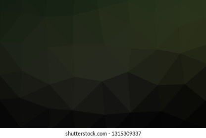 Dark Black vector abstract polygonal layout. Triangular geometric sample with gradient.  Completely new design for your business.