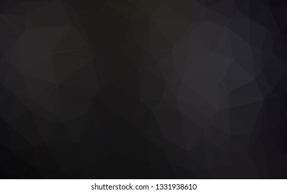 Dark Black vector abstract polygonal texture. Colorful illustration in abstract style with gradient. Template for your brand book.