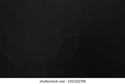 Dark Black vector abstract polygonal layout. A sample with polygonal shapes. New texture for your design.