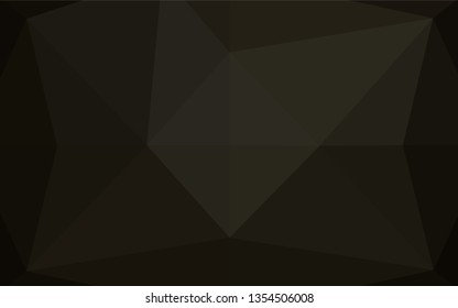 Dark Black vector abstract polygonal texture. A completely new color illustration in a vague style. The best triangular design for your business.
