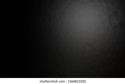 Dark Black vector abstract polygonal cover. A vague abstract illustration with gradient. New texture for your design.