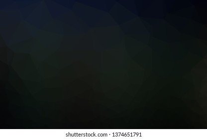 Dark Black vector abstract polygonal cover. Glitter abstract illustration with an elegant design. Completely new template for your business design.