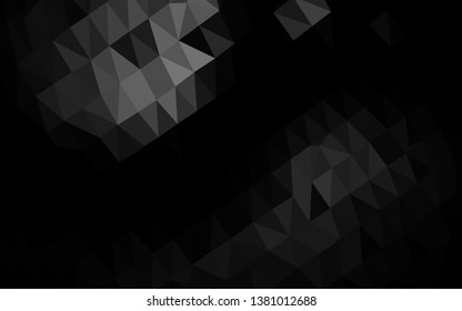 Dark Black vector abstract polygonal layout. Shining colored illustration in a Brand new style. Brand new design for your business.