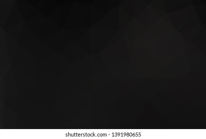 Dark Black vector abstract polygonal texture. A sample with polygonal shapes. Elegant pattern for a brand book.