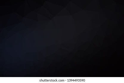 Dark Black vector abstract polygonal cover. Brand new colorful illustration in with gradient. Triangular pattern for your business design.