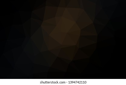 Dark Black vector abstract polygonal layout. Glitter abstract illustration with an elegant design. Completely new design for your business.