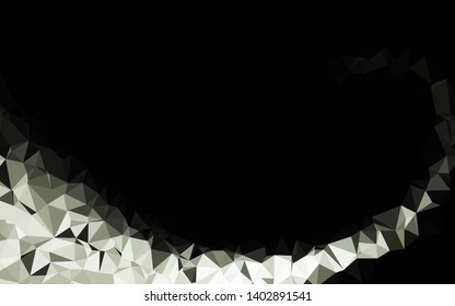 Dark Black vector abstract polygonal layout. Colorful illustration in Origami style with gradient.  Completely new design for your business.