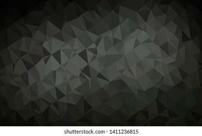 Dark Black vector abstract polygonal cover. Modern geometrical abstract illustration with gradient. Textured pattern for background.