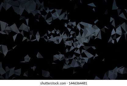 Dark Black vector abstract polygonal cover. An elegant bright illustration with gradient. Template for a cell phone background.