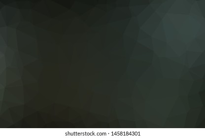 Dark Black vector abstract polygonal cover. Colorful illustration in Origami style with gradient.  Completely new template for your business design.