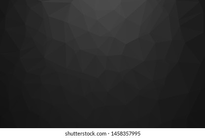 Dark Black vector abstract polygonal texture. Modern geometrical abstract illustration with gradient. Textured pattern for background.