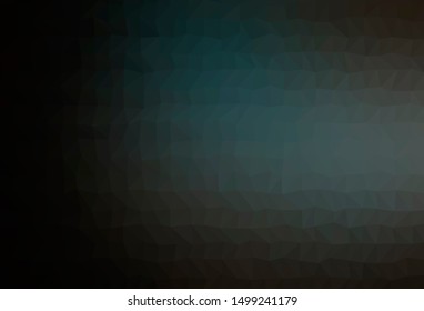 Dark Black vector abstract polygonal cover. Modern geometrical abstract illustration with gradient. Completely new template for your business design.