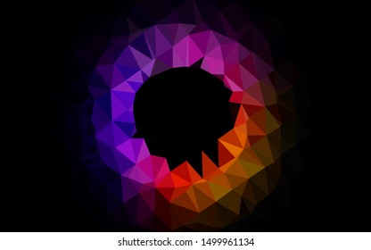 Dark Black vector abstract polygonal cover. A completely new color illustration in a vague style. Brand new style for your business design.
