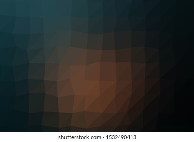 Dark Black vector abstract polygonal cover. Geometric illustration in Origami style with gradient. Elegant pattern for a brand book.