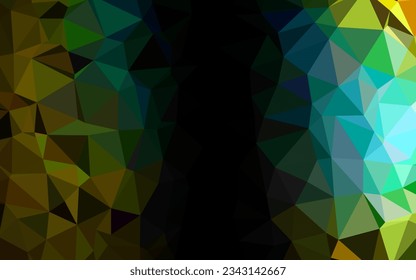 Diseño poligonal abstracto del vector negro oscuro. Ilustración creativa en estilo de semitono con gradiente. Plantilla para su libro de marca.