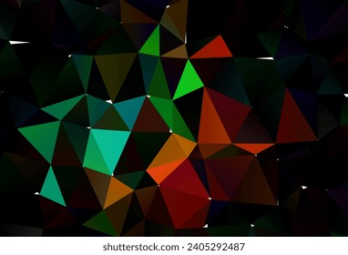 Dark Black vector abstract polygonal texture. Colorful illustration in Origami style with gradient.  Template for a cell phone background.
