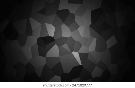 Dark Black vector abstract polygonal cover. A sample with polygonal shapes. Triangular pattern for your business design.