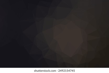 Dark Black vector abstract polygonal layout. Geometric illustration in Origami style with gradient. Brand new style for your business design.