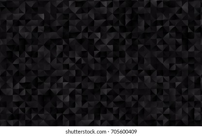 Dark Black vector abstract polygonal template. Creative geometric illustration in Origami style with gradient. The elegant pattern can be used as part of a brand book.