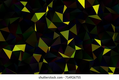 Dark Black vector abstract polygonal template. Modern geometrical abstract illustration with gradient. Brand-new design for your business.