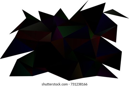 Dark Black vector abstract polygonal template. A vague abstract illustration with gradient. The polygonal design can be used for your web site.