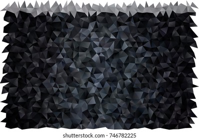 Dark Black vector abstract polygonal pattern. Triangular geometric sample with gradient.  Triangular pattern for your business design.