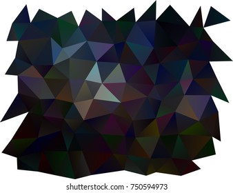 Dark Black vector abstract polygonal template. Creative illustration in halftone style with gradient. Brand-new design for your business.