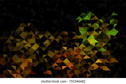 Dark Black vector abstract polygonal pattern. A sample with polygonal shapes. A completely new design for your business.