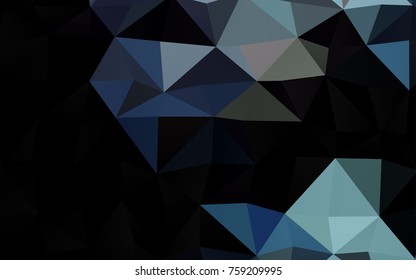 Dark Black vector abstract polygonal background. Creative geometric illustration in Origami style with gradient. A new texture for your design.
