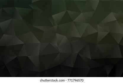 Dark Black vector abstract polygonal pattern. Colorful abstract illustration with gradient. Triangular pattern for your business design.