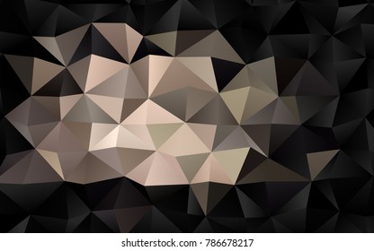 Dark Black vector abstract polygonal template. Brand-new colored illustration in blurry style with gradient. A completely new design for your business.