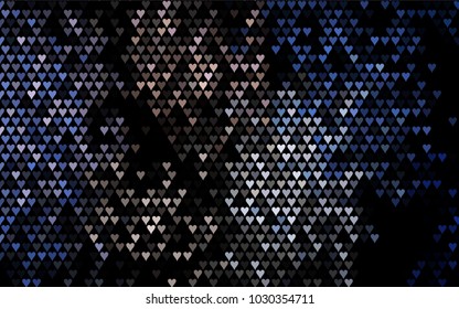 Dark Black vector abstract small hearts on white background. Template for valentine day with sweet, romantic concept. Amazing pattern for your design, banner, leaflet.