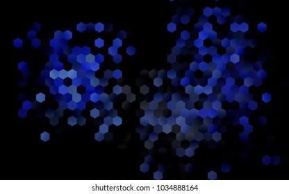Dark Black vector abstract textured polygonal background. Brand-new blurry hexagonal design. Pattern can be used for background.