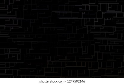 Dark Black vector abstract textured polygonal background. Blurry rectangular design. The pattern with repeating rectangles can be used for background.