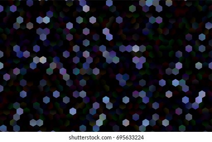 Dark Black vector abstract textured polygonal background. Brand-new blurry hexagonal design. Pattern can be used for background.