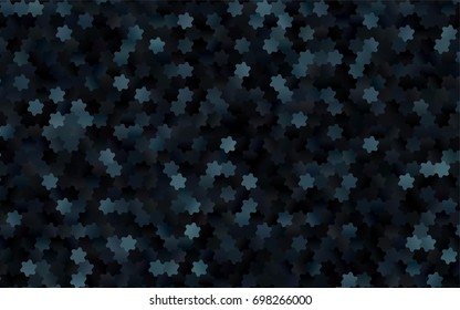Dark Black vector abstract textured polygonal background. Brand-new blurry hexagonal design. Pattern can be used for background.
