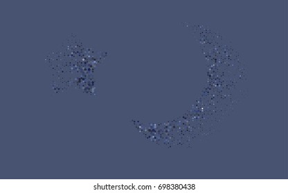 Dark Black vector abstract textured polygonal background. Brand-new blurry hexagonal design. Pattern can be used for background.