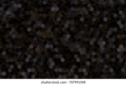 Dark Black vector abstract textured polygonal background. Brand-new blurry hexagonal design. Pattern can be used for background.