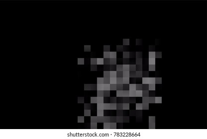 Dark Black vector abstract textured polygonal background. Blurry rectangular design. The pattern with repeating rectangles can be used for background.